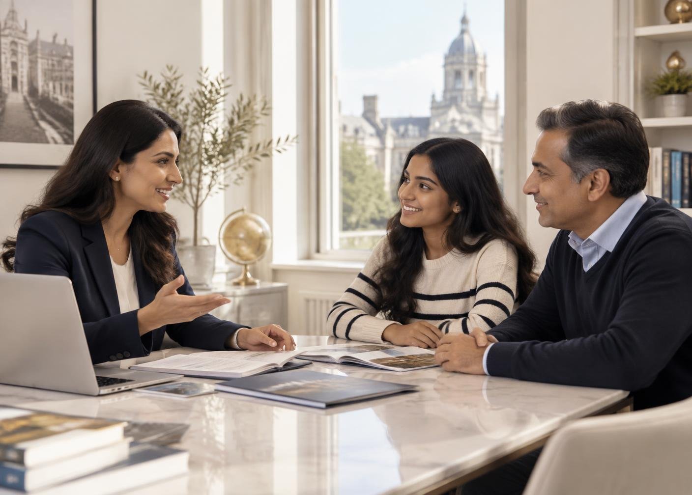 An Allied counsellor meeting a student and parent